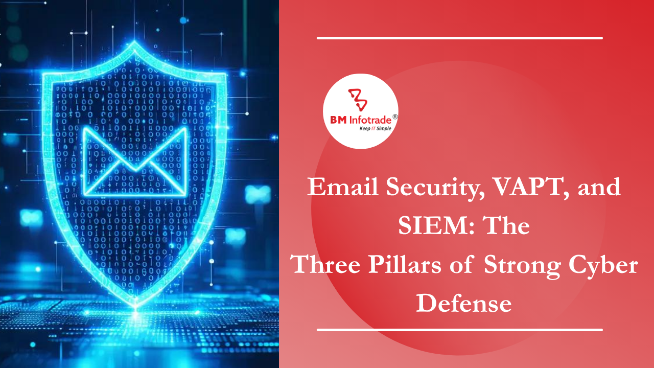 Email Security, VAPT, and SIEM: The Three Pillars of Strong Cyber Defense